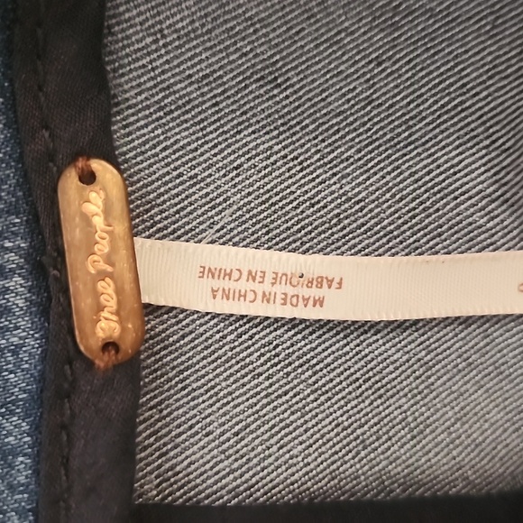 Free People Classic Blue Mini Skirt - Picture 5 of 12